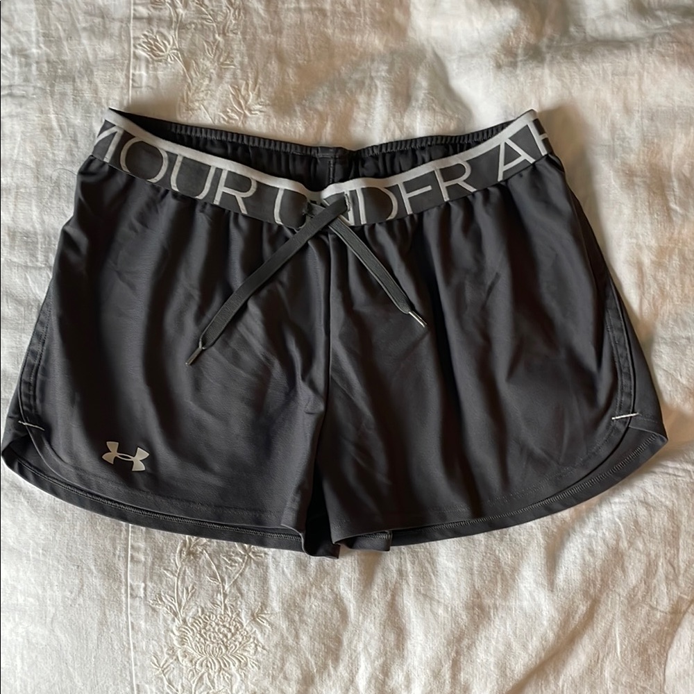 Under Armour Women's Charcoal Gray Athletic Shorts